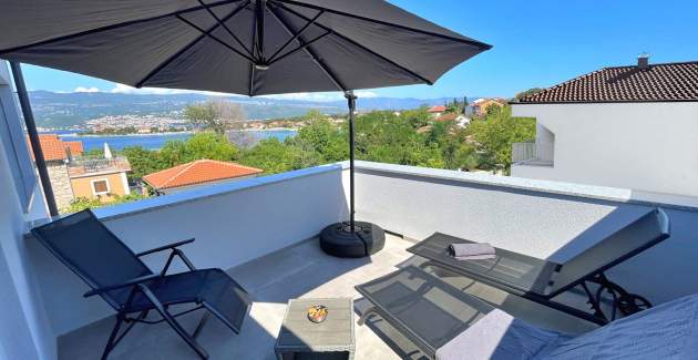 Luksuzni apartman Bonum 1 –  Pogled more i balkon