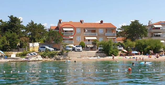 Appartamento Tiha Lili 3 – 10 m dalla spiaggia, vista mare