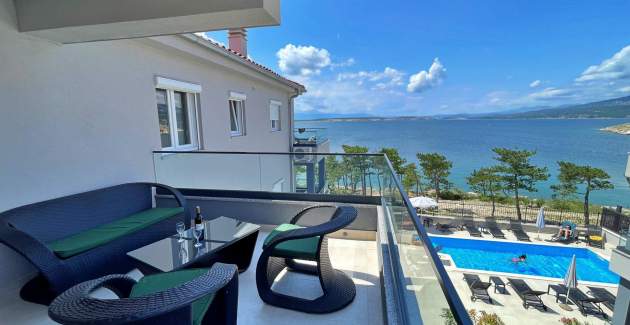 Apartman Punta Šilo A10 – bazen i pogled more