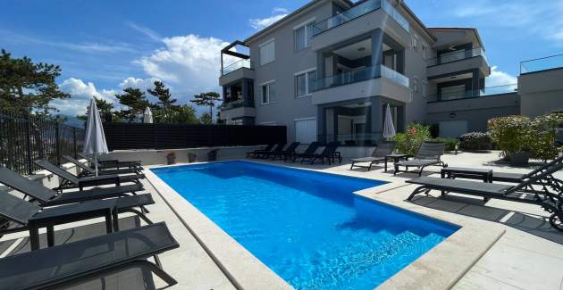 Apartman Punta Šilo A9 – bazen i pogled more
