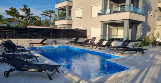 Apartman Punta Šilo A1 – bazen i pogled more